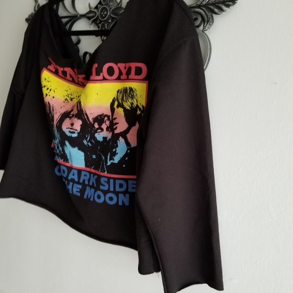 Pink Floyd Black Off The Shoulder Sweatshirt - Picture 4 of 6
